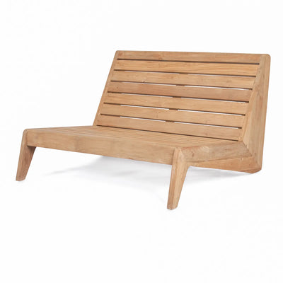 Bazar Bizar Das Lazy Zwei-Sitzer Sofa – Outdoor – Natur Weiß