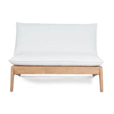 Bazar Bizar Das Lazy Zwei-Sitzer Sofa – Outdoor – Natur Weiß
