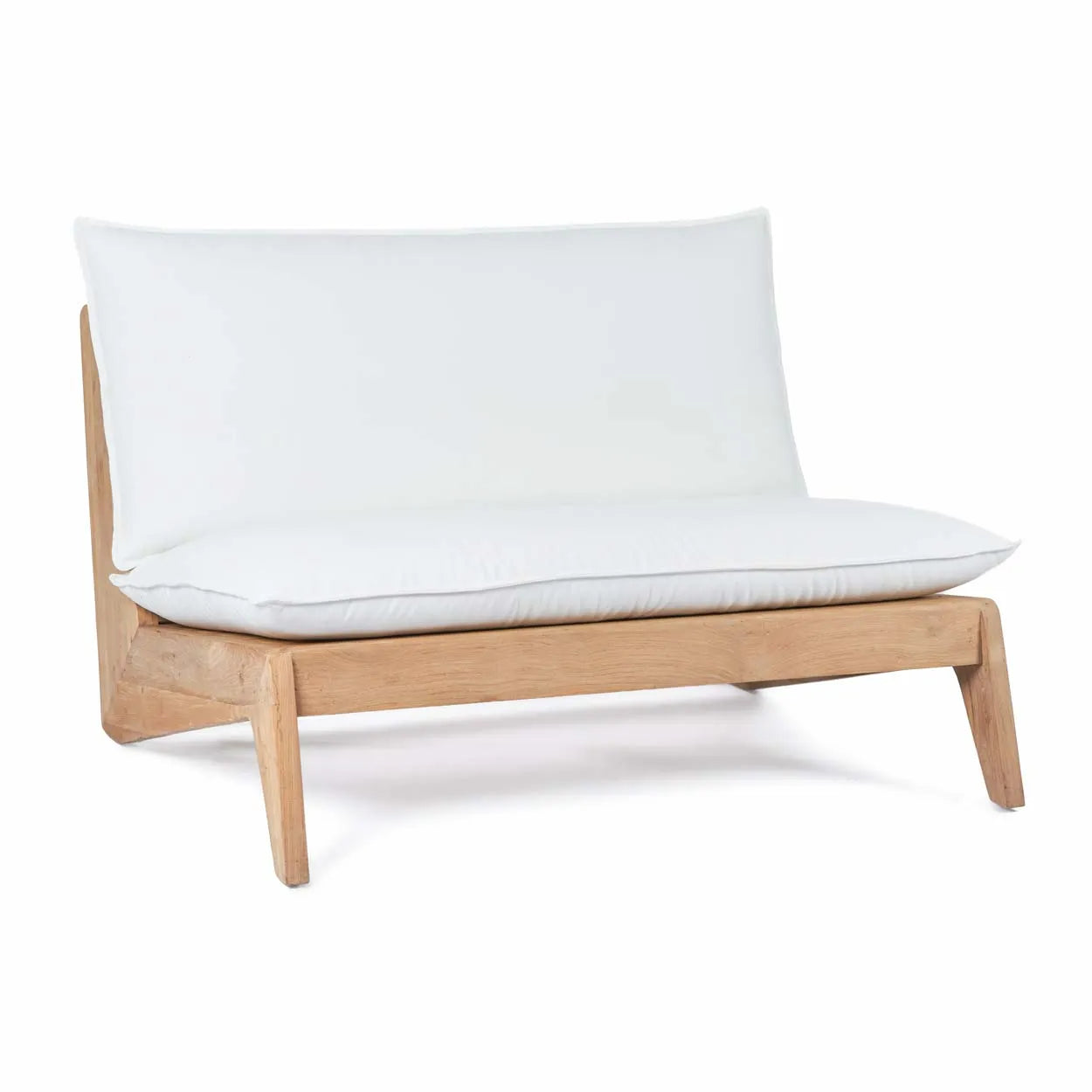 Bazar Bizar Das Lazy Zwei-Sitzer Sofa – Outdoor – Natur Weiß