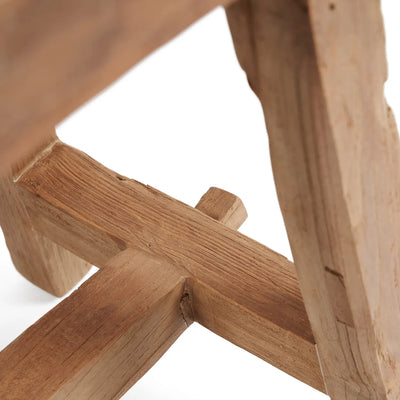 Bazar Bizar The Shoji Hocker – Natur – Recyceltes Teakholz
