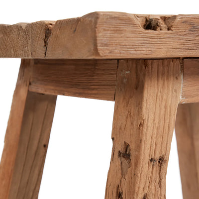 Bazar Bizar The Shoji Hocker – Natur – Recyceltes Teakholz