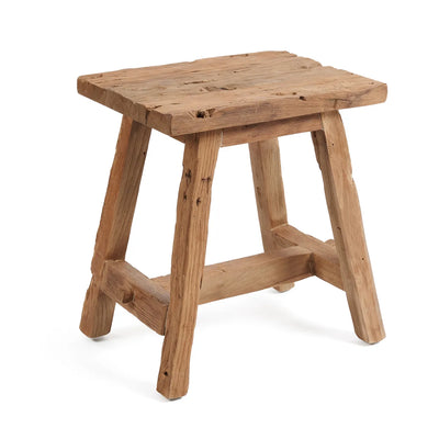 Bazar Bizar The Shoji Hocker – Natur – Recyceltes Teakholz