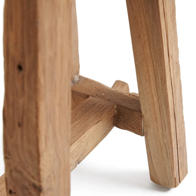 Bazar Bizar The Shoji Hocker – Natur – Recyceltes Teakholz