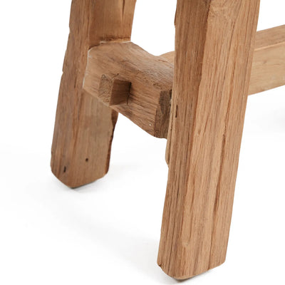 Bazar Bizar The Shoji Hocker – Natur – Recyceltes Teakholz