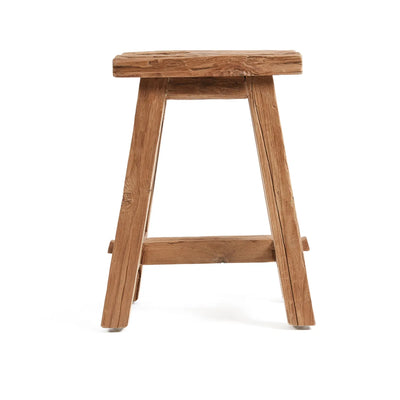Bazar Bizar The Shoji Hocker – Natur – Recyceltes Teakholz
