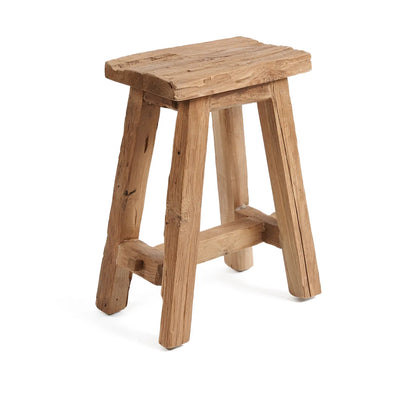Bazar Bizar The Shoji Hocker – Natur – Recyceltes Teakholz