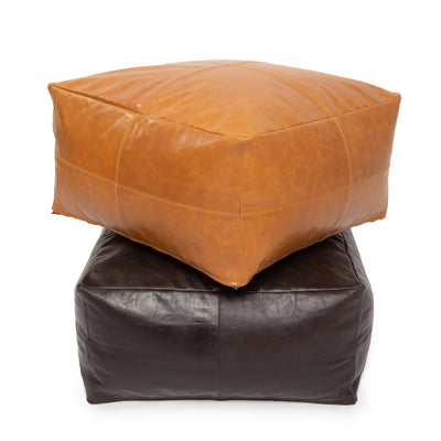 Bazar Bizar The Collectors Pouf – Chocolate – Nappaleder