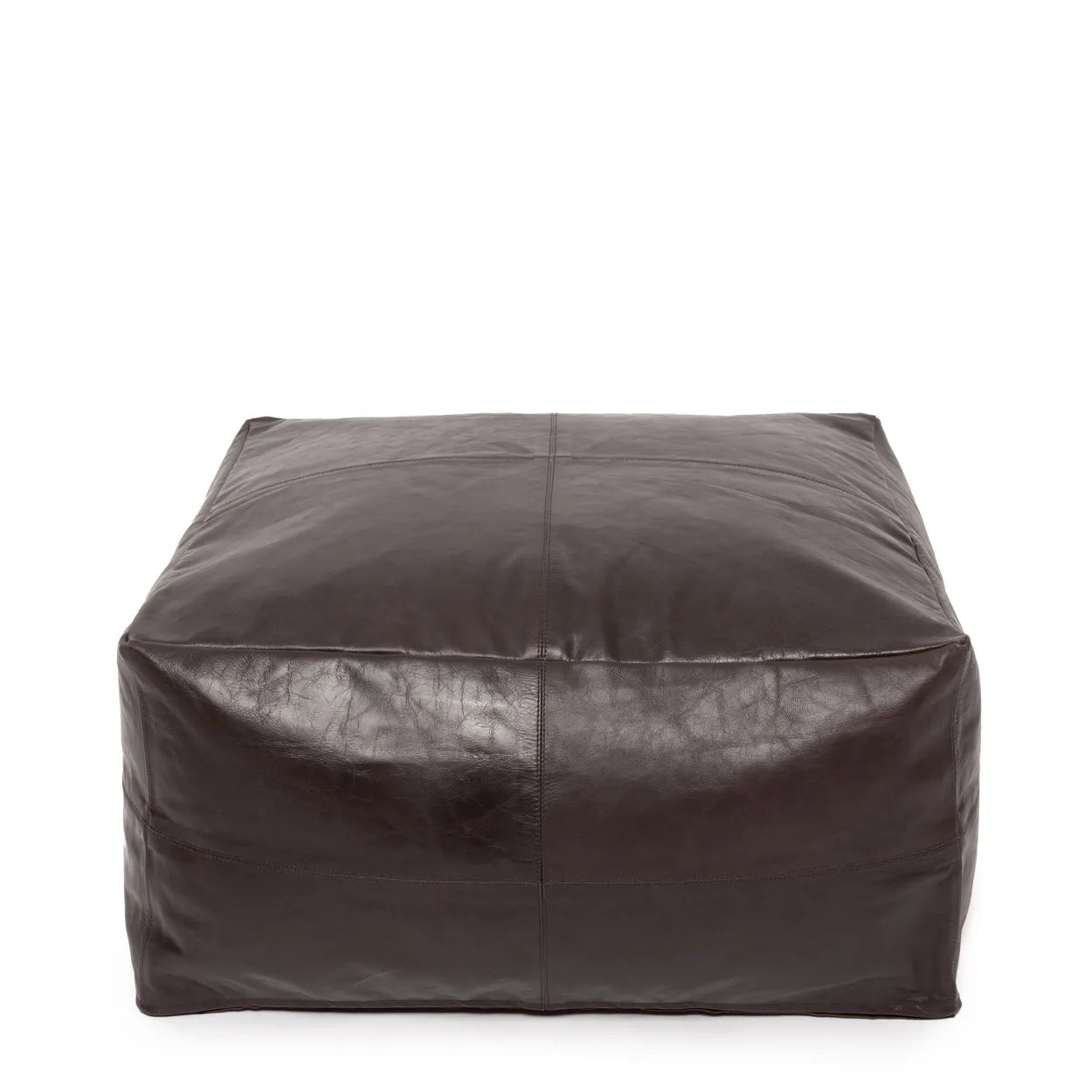 Bazar Bizar The Collectors Pouf – Chocolate – Nappaleder