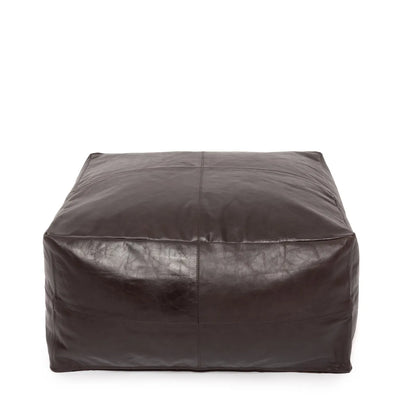 Bazar Bizar The Collectors Pouf – Chocolate – Nappaleder