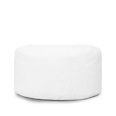 Bazar Bizar White Inner Pouf Round – Weiß – Baumwolle