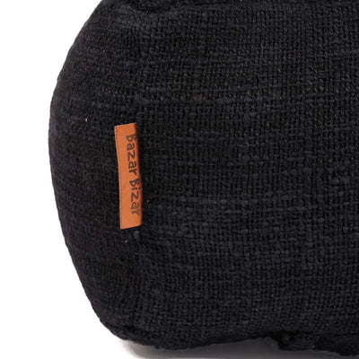 Bazar Bizar The Comfy Pouf – Schwarz – Weiche Baumwolle