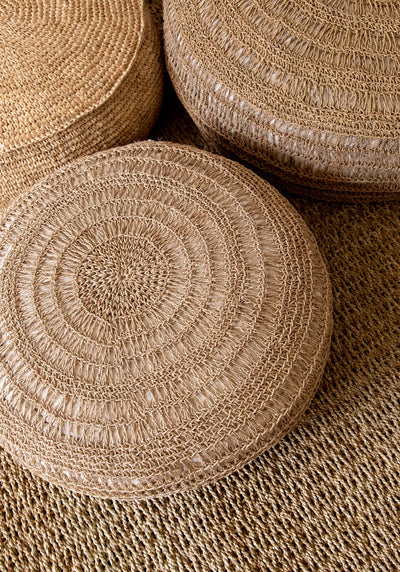 Bazar Bizar Seagrass Pouf –  Natur