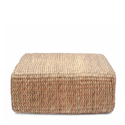Bazar Bizar Hyacinth Pouf Square – Natural – Water Hyacinth