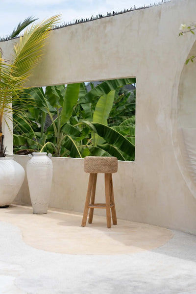Bazar Bizar Der Raffia Barhocker – Natural