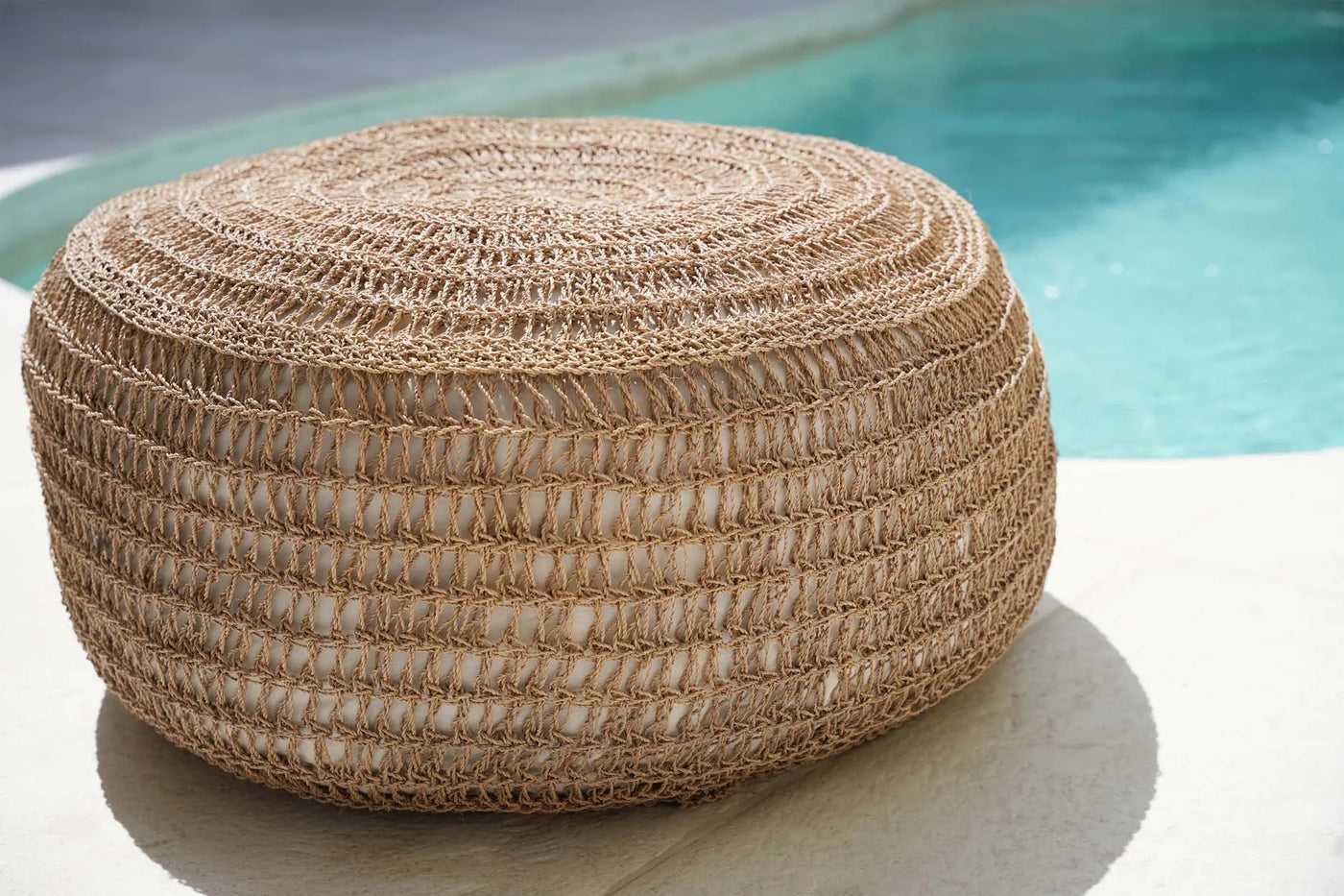 Bazar Bizar Seagrass Pouf –  Natur