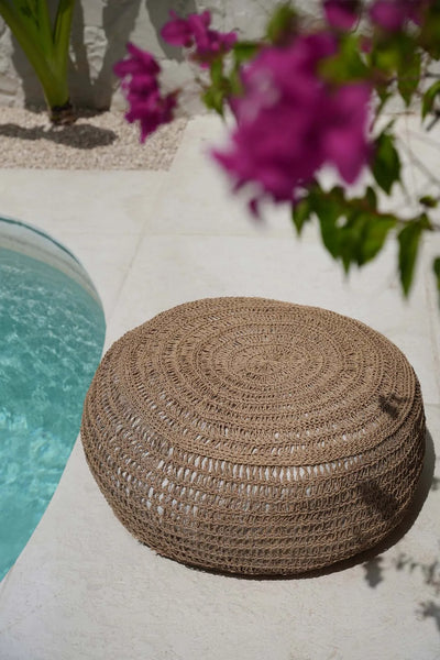 Bazar Bizar Seagrass Pouf –  Natur