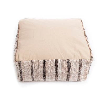 Bazar Bizar Oh My Gee Pouf – Bohemian Weiß – Weiche Baumwolle