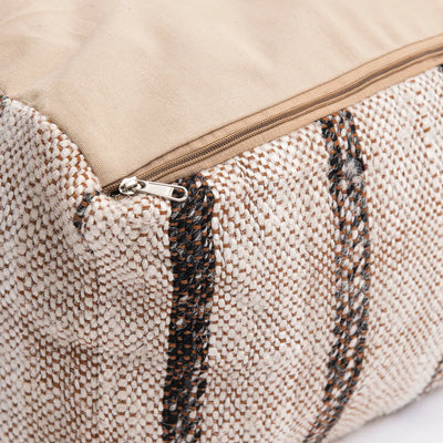 Bazar Bizar Oh My Gee Pouf – Bohemian Weiß – Weiche Baumwolle