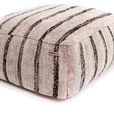 Bazar Bizar Oh My Gee Pouf – Bohemian Weiß – Weiche Baumwolle