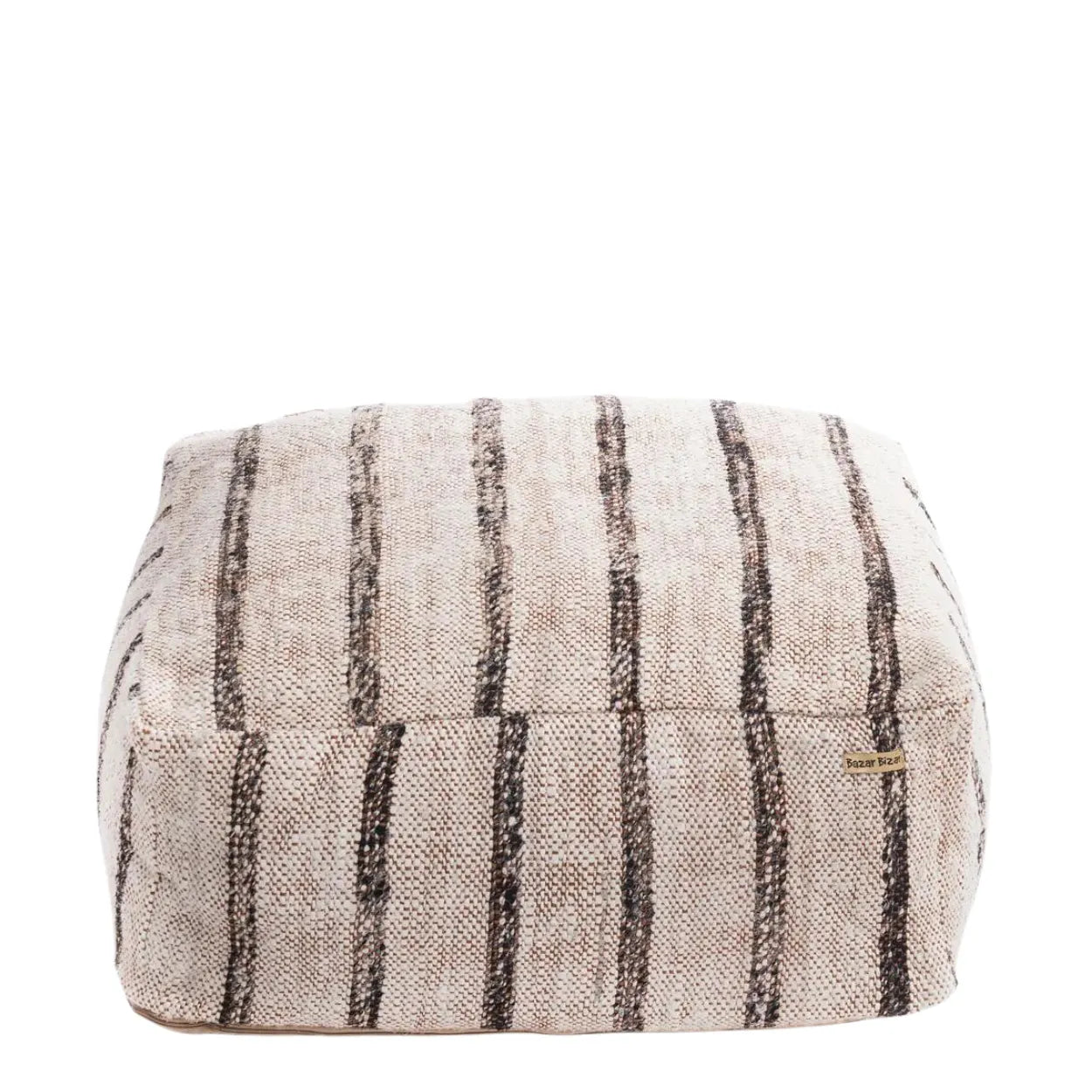 Bazar Bizar Oh My Gee Pouf – Bohemian Weiß – Weiche Baumwolle
