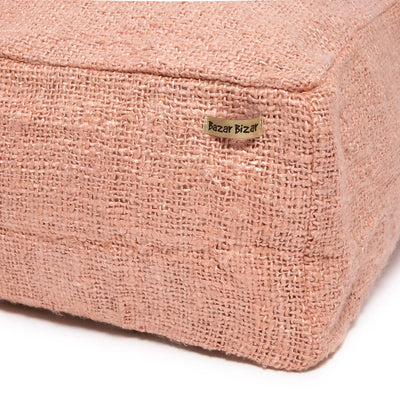 Bazar Bizar The Oh My Gee Pouf – Lachsrosa – Baumwolle