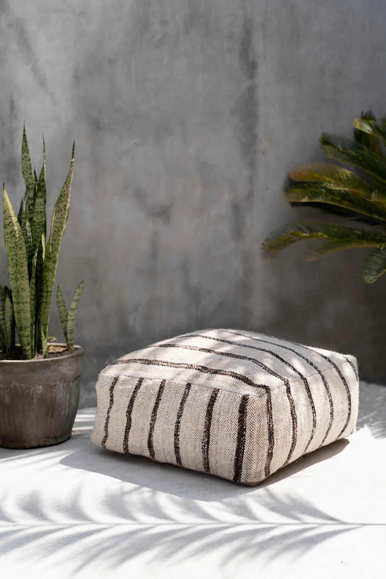 Bazar Bizar Oh My Gee Pouf – Bohemian Weiß – Weiche Baumwolle