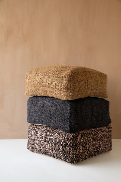 Bazar Bizar The Oh My Gee Pouf – Schwarz Navy – Weiche Baumwolle