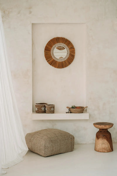 Bazar Bizar Oh My Gee Pouf – Beige – Weiche Baumwolle