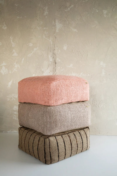 Bazar Bizar Oh My Gee Pouf – Beige – Weiche Baumwolle