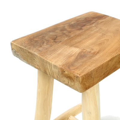 Bazar Bizar The Kudus Hocker – Natur – Teakholz und Suarholz