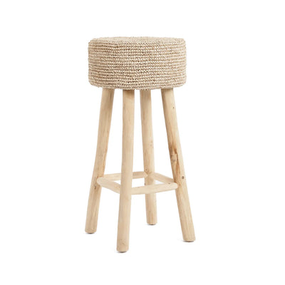 Bazar Bizar Der Raffia Barhocker – Natural