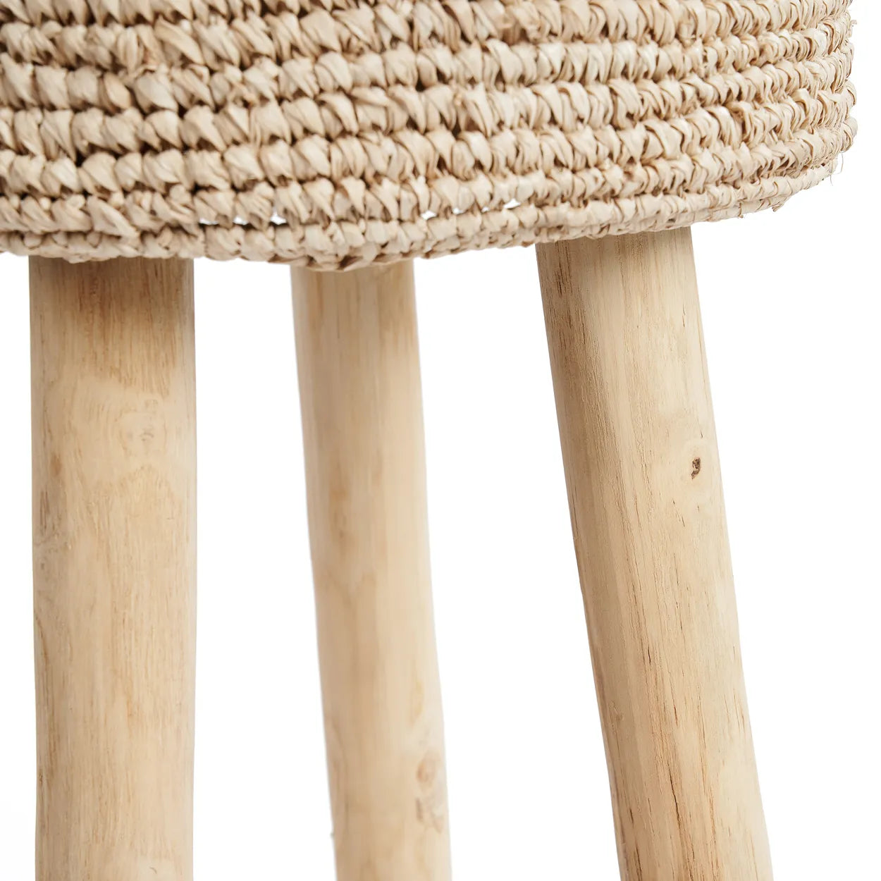 Bazar Bizar Der Raffia Barhocker – Natural