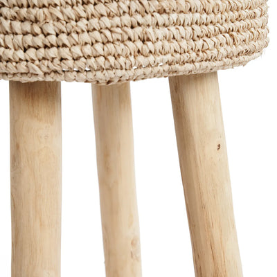 Bazar Bizar Der Raffia Barhocker – Natural