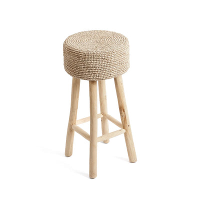 Bazar Bizar Der Raffia Barhocker – Natural