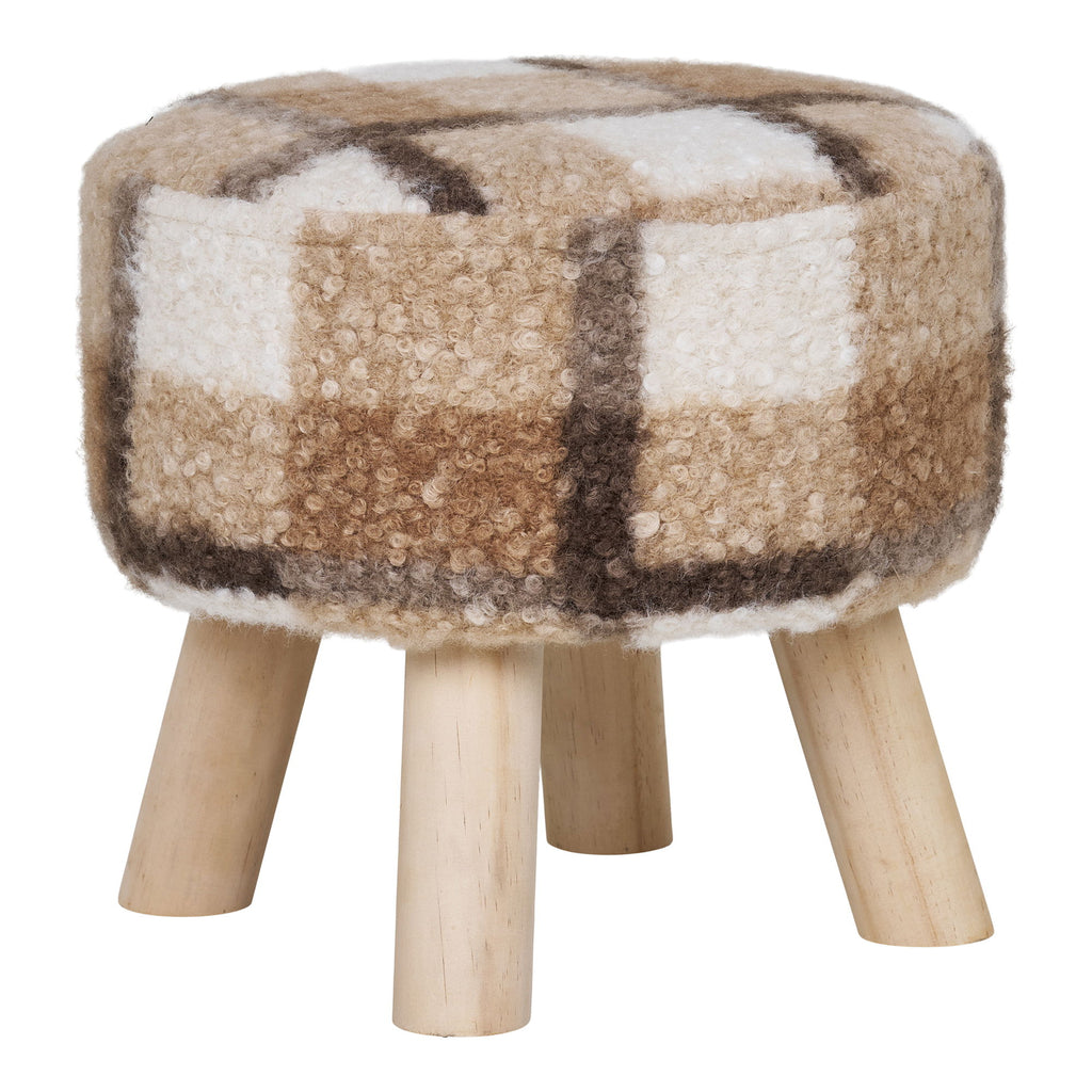 House Nordic Aberdeen Hocker - Braun gemischt