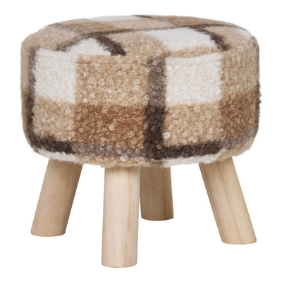 House Nordic Aberdeen Hocker - Braun gemischt