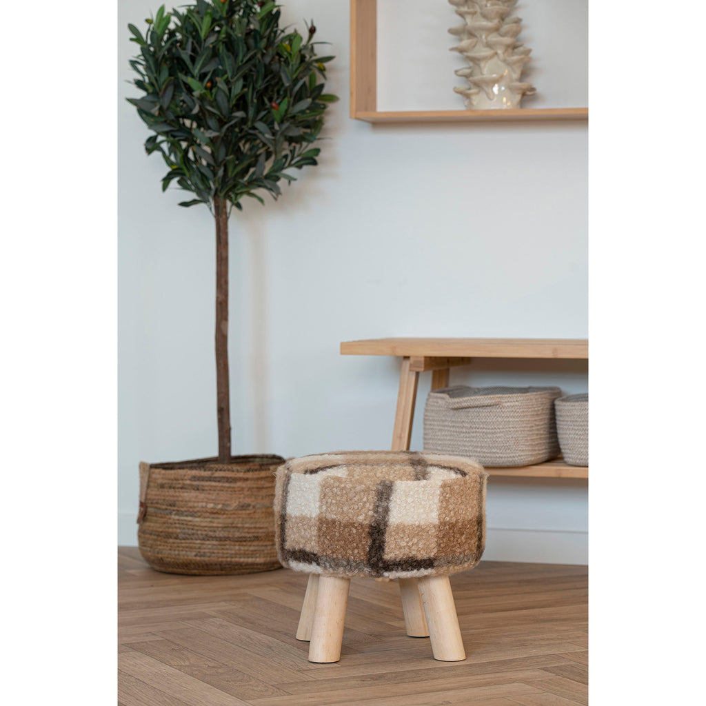 House Nordic Aberdeen Hocker - Braun gemischt