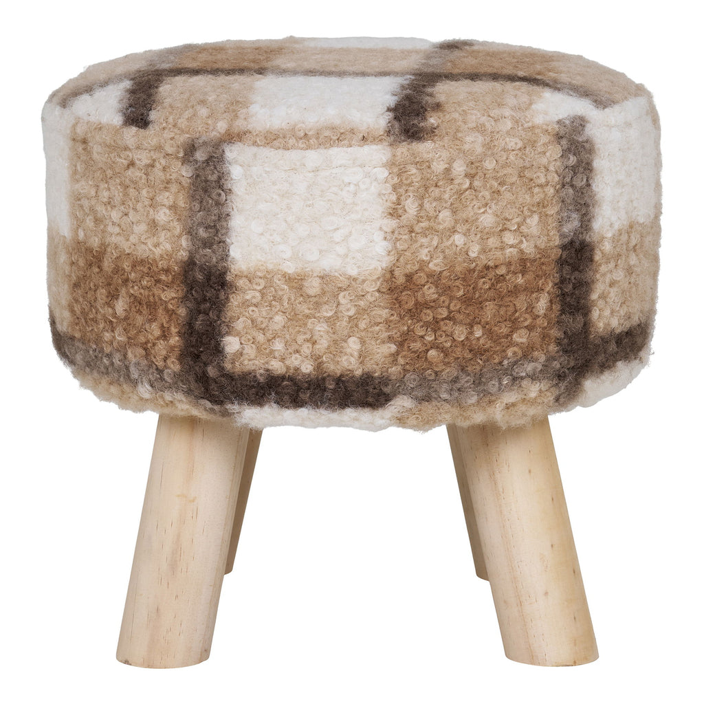 House Nordic Aberdeen Hocker - Braun gemischt