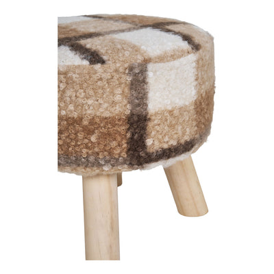House Nordic Aberdeen Hocker - Braun gemischt