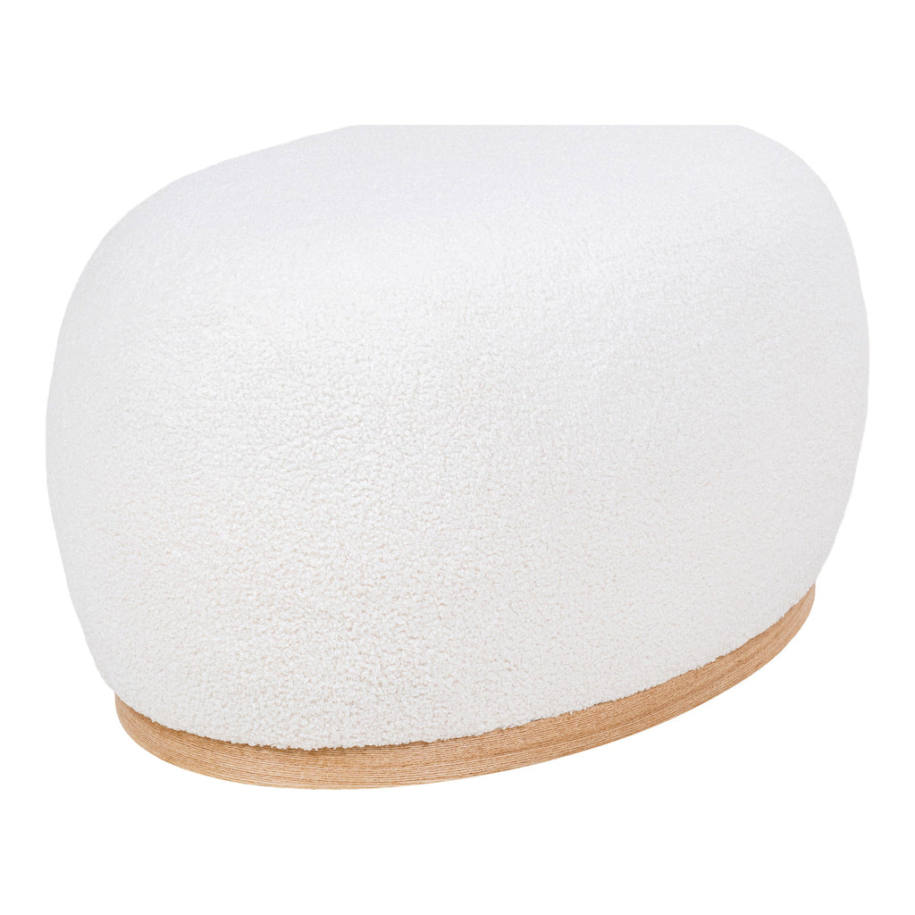 House Nordic Manhattan Pouf - Bouclé, Weiß