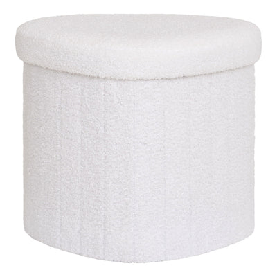 House Nordic Medford Pouf – Teddy, Weiß