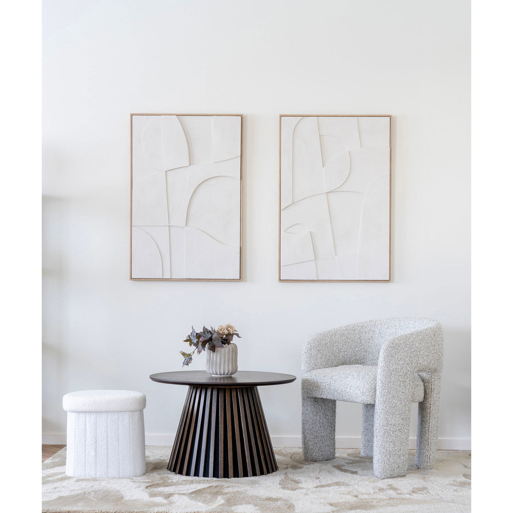 House Nordic Medford Pouf – Teddy, Weiß