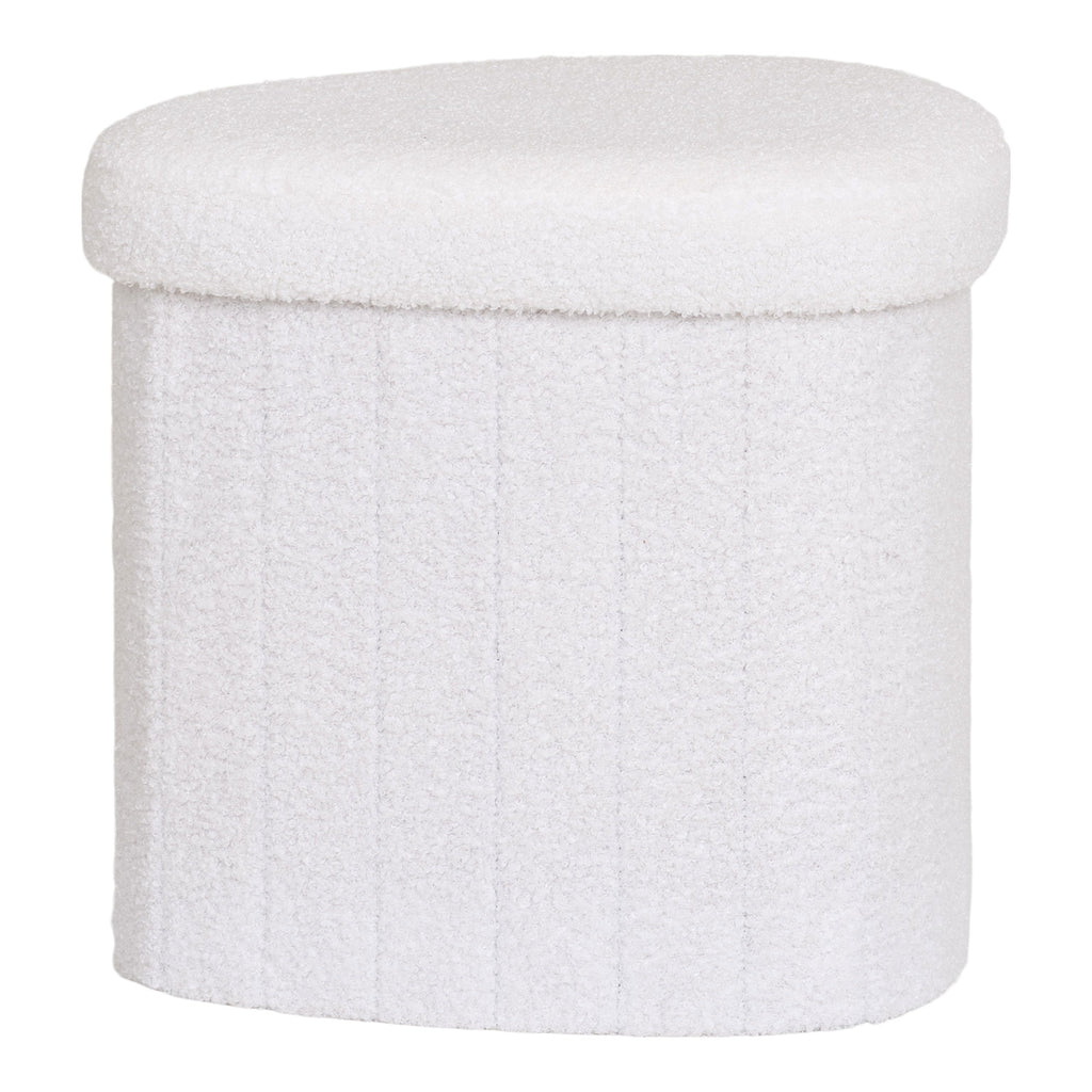 House Nordic Medford Pouf – Teddy, Weiß