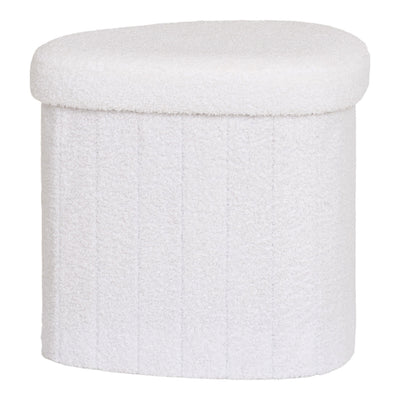 House Nordic Medford Pouf – Teddy, Weiß