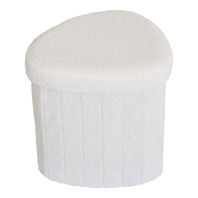 House Nordic Medford Pouf – Teddy, Weiß