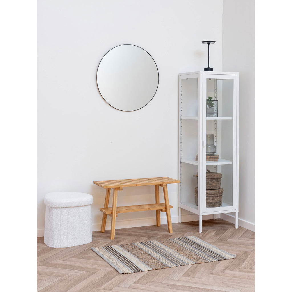 House Nordic Medford Pouf – Teddy, Weiß