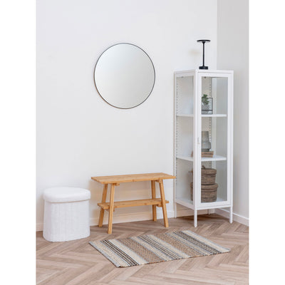 House Nordic Medford Pouf – Teddy, Weiß