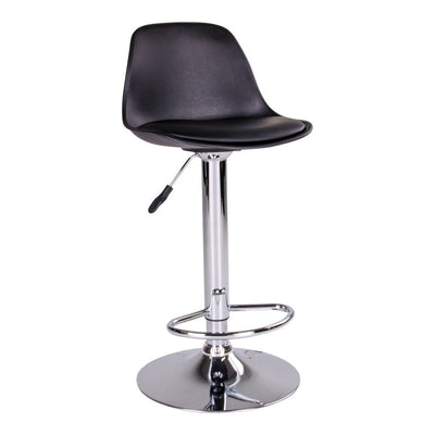House Nordic Trondheim Barhocker - Schwarz mit Chrombeinen (2er Set)