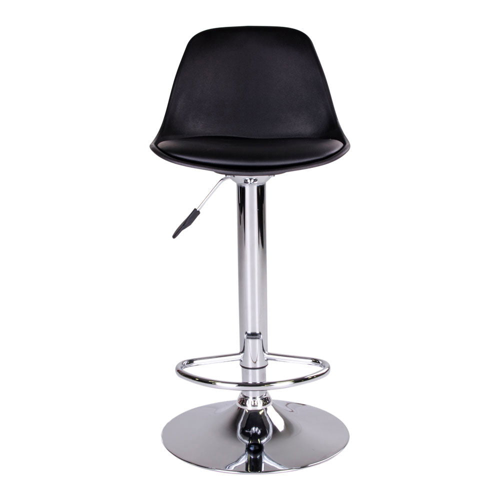 House Nordic Trondheim Barhocker - Schwarz mit Chrombeinen (2er Set)