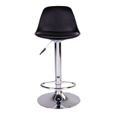 House Nordic Trondheim Barhocker - Schwarz mit Chrombeinen (2er Set)